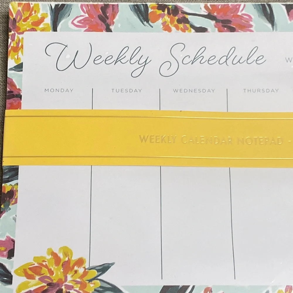 New Kohls Undated Weekly Calendar Planner Notepad 50 Sheets